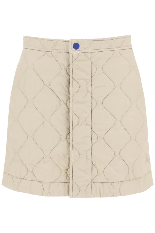 Burberry quilted mini skirt 8081126 SOAP velvet skirt luxurious