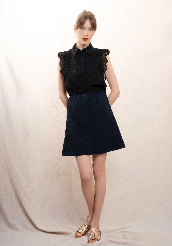 Skirt T1443 Jupe Navy lace skirt elegant