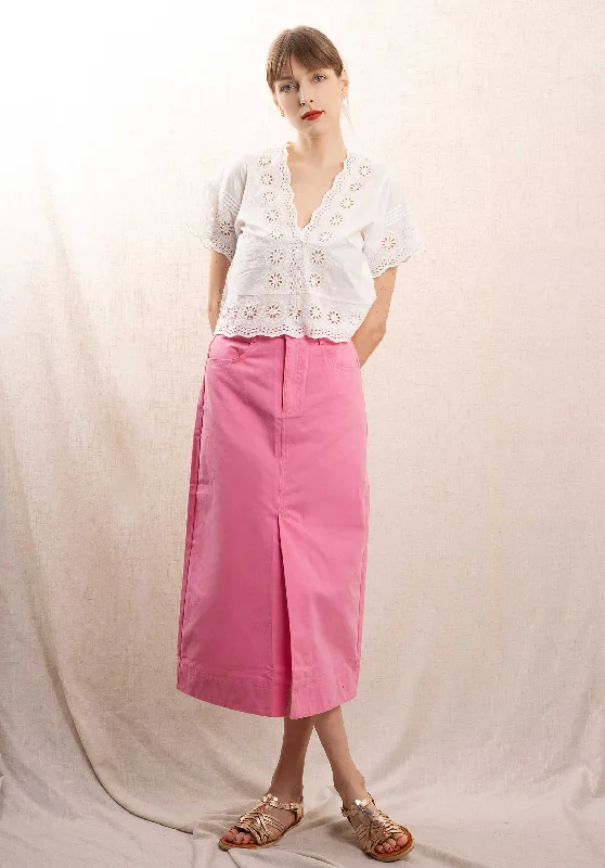 Skirt Juploun Pink wool skirt thick