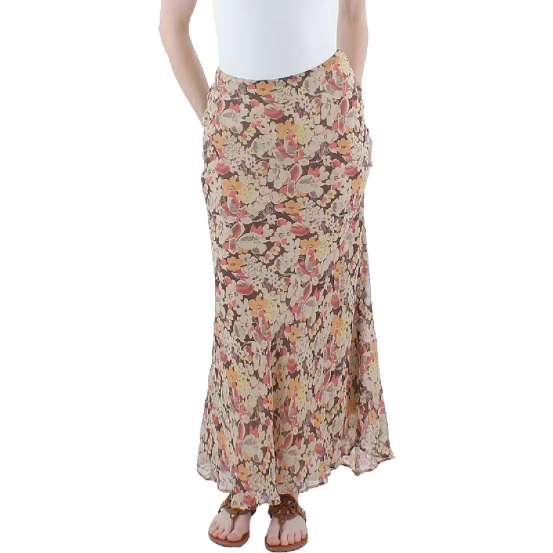 Polo Ralph Lauren Womens Floral Print Maxi Skirt cashmere skirt fine