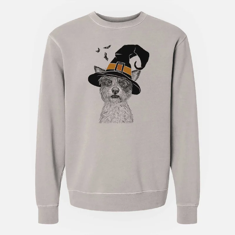 Witch Quigley the Mixed Breed - Unisex Pigment Dyed Crew Sweatshirt Hoodie with Zipper Versatile Modern