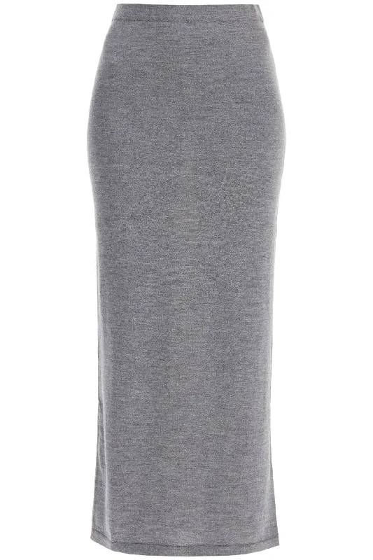 bicolor knit skirt J01865401 MULTI GREY    485 silk skirt elegant