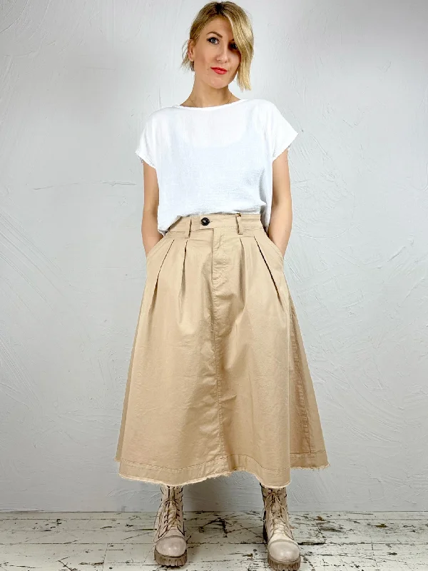 'Mona Cafrin' Skirt in Sesame corduroy skirt cozy