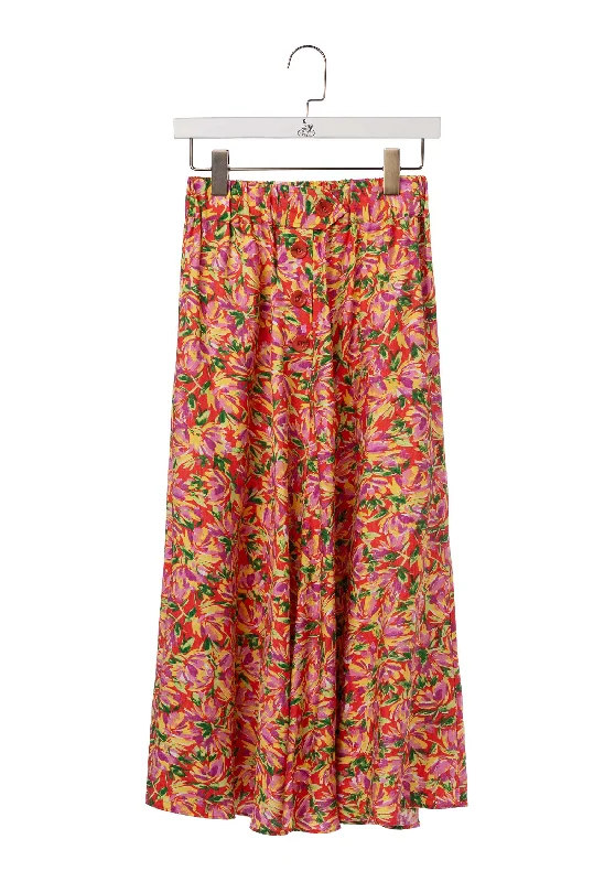 Skirt Ilda Fleurs-Rouges floral skirt print