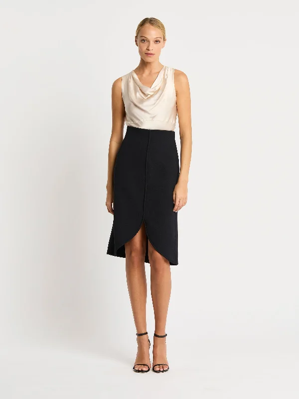 Candice Skirt - Ink wool skirt breathable