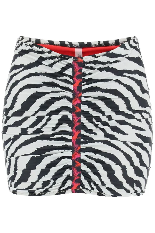 Reina olga geraldina animalier mini skirt GERALDINA RED LEO ZEBRA low waist skirt