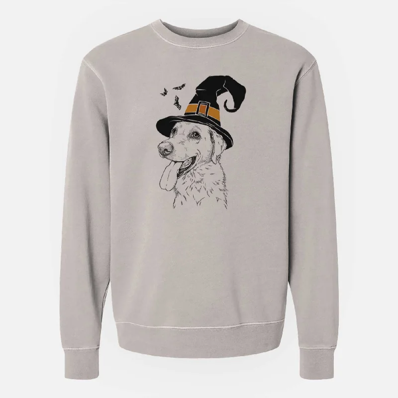 Witch Purl the British Lab - Unisex Pigment Dyed Crew Sweatshirt Hoodie with Mesh Breathable Sporty