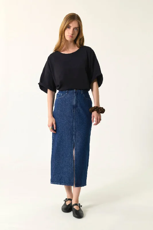 Skirt Louria Indigo relaxed fit skirt