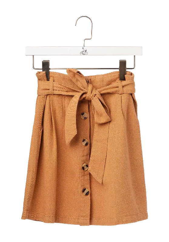 Skirt K8868 Camel zip skirt side