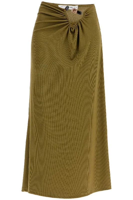 long skirt with stones 24024164 OLIVE cashmere skirt soft