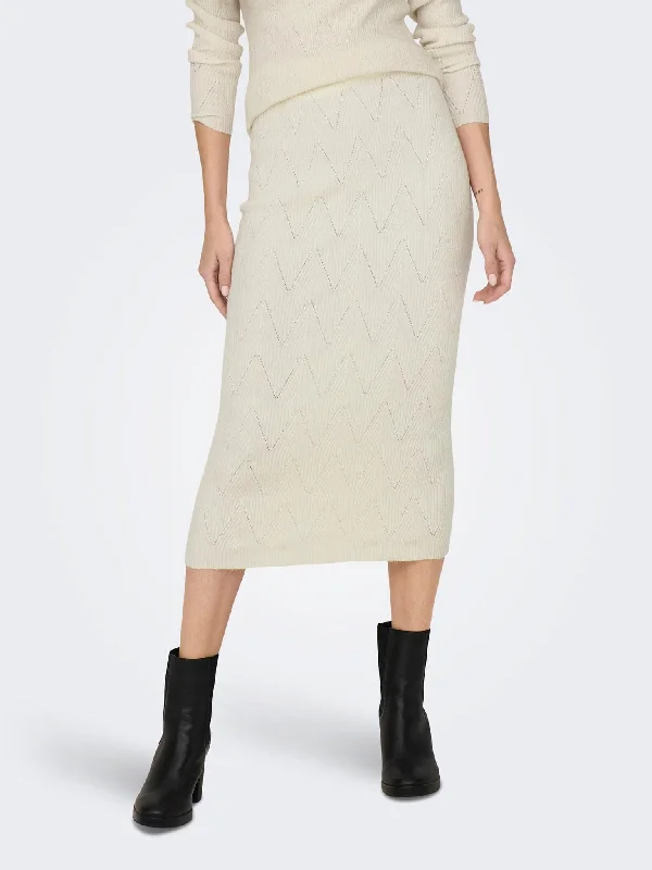 Γυναικεία φούστα maxi ONLMAI HW STRUCTURE SKIRT CC KNIT 15294441 | 15294441 wool skirt warm