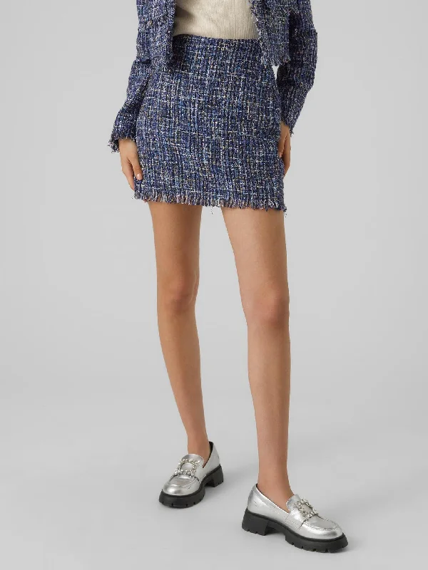 Γυναικεία φούστα τουίντ VMCHANTELLE HR SHORT TWEED SKIRT 10299449 | 10299449 velvet skirt plush