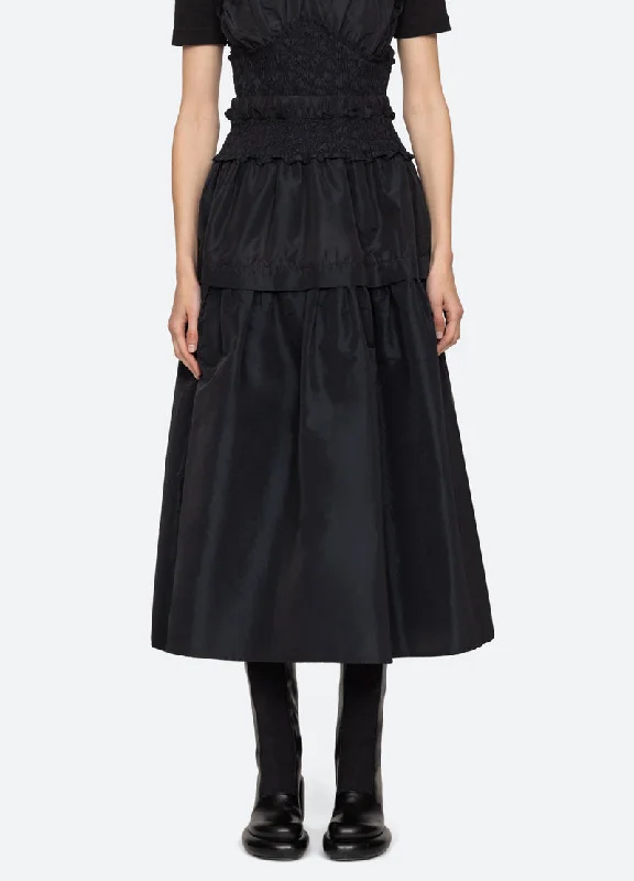 Skirt Diana Taffeta Smo Rs24-025 Black vintage skirt charm