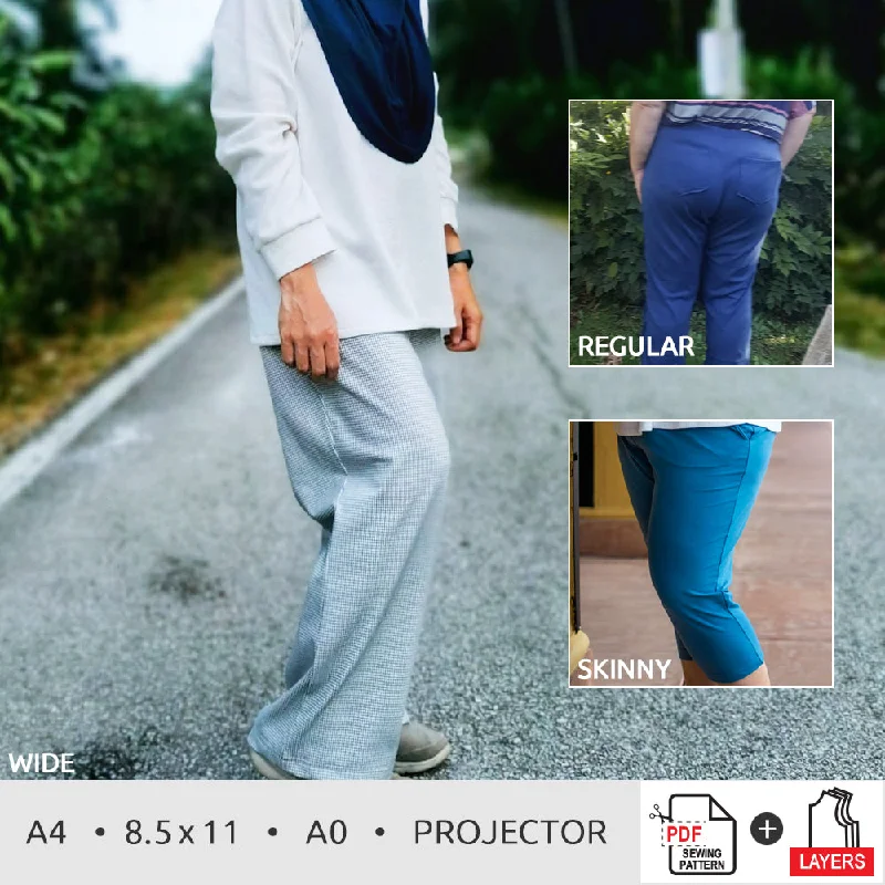 Fit Pants Pattern | Women Plus Sizes 14w-40w Trendy Straight,