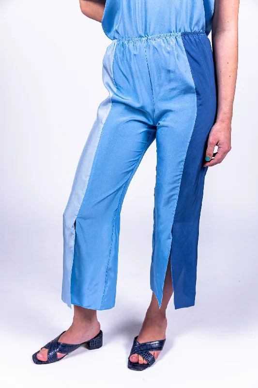 Lohar silk pants in combo blue Cotton Jeans,