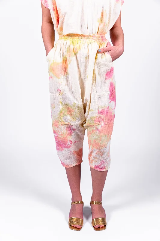 Kiko pants in citrus tie dye Wide-Leg Free Shipping,