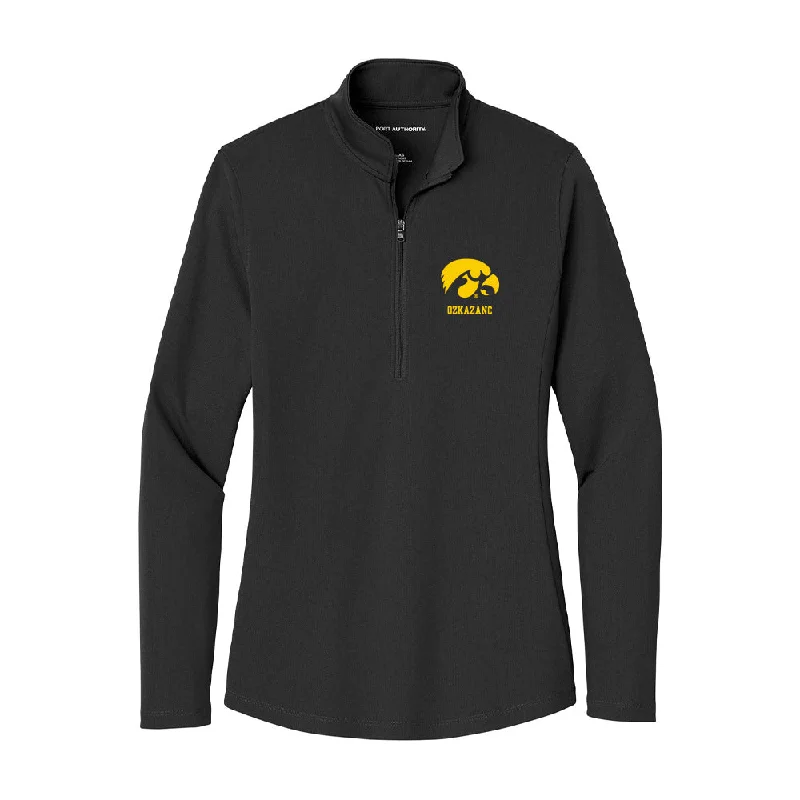 Iowa - NCAA Women's Swimming & Diving : Sila Ozkazanc - Women's Lightweight Quarter Zip Jacket Nylon Jacket Polyester Jacket Spandex Jacket