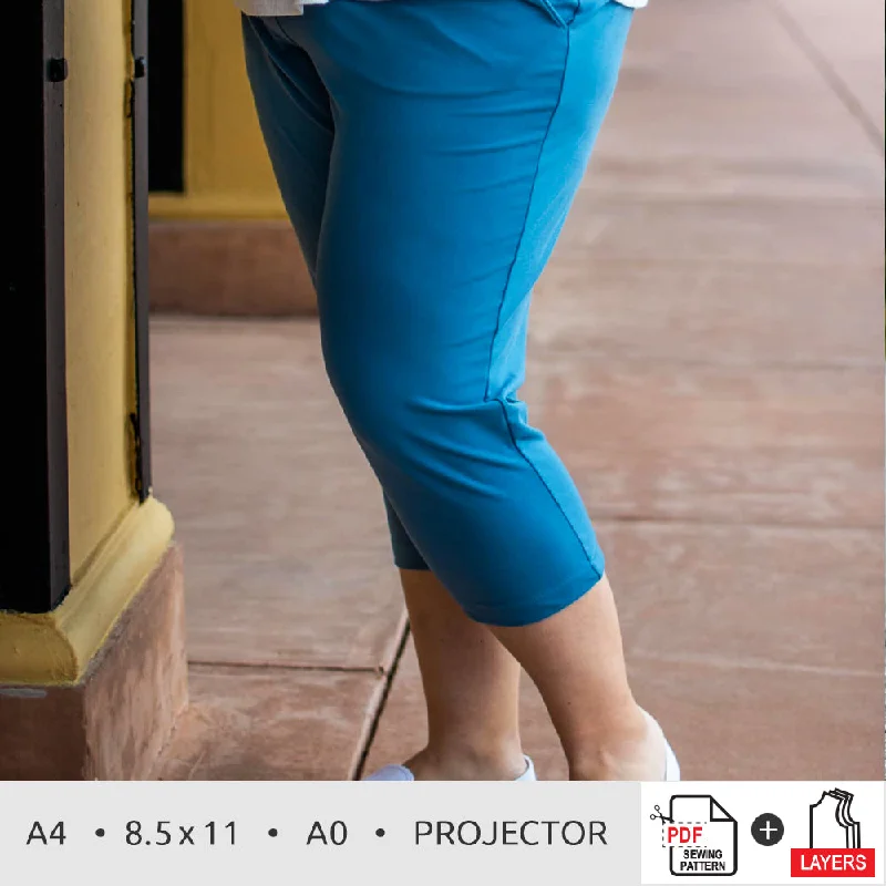 Fit Pants Skinny Leg Pattern | Women Plus Sizes 14w-40w Quality Crop,