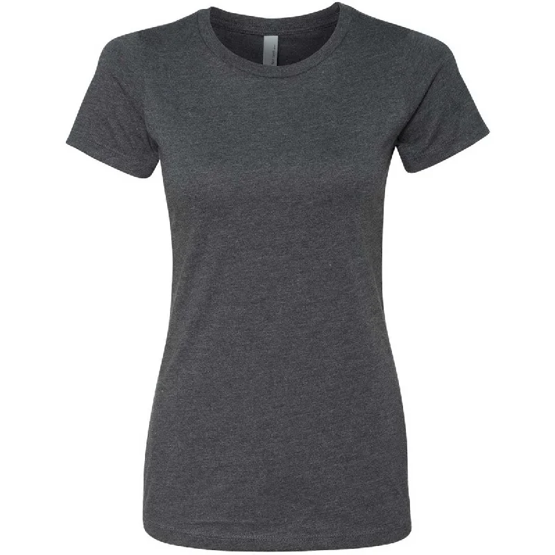 Next Level Women's Charcoal CVC Crew Tee Cotton Fabric Linen Fabric Terry Fabric