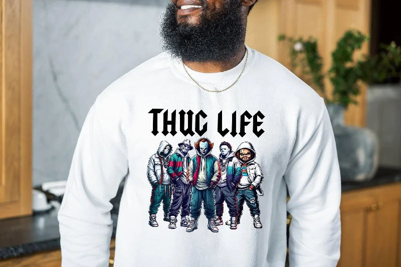 Thug Life Halloween Tee Spandex Blend Rayon Blend Denim Blend